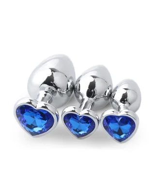 phích cắm hậu môn hình trái tim blue