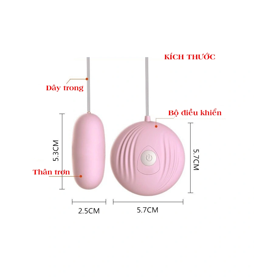 kích thước trứng rung 1 đầu giá rẻ
