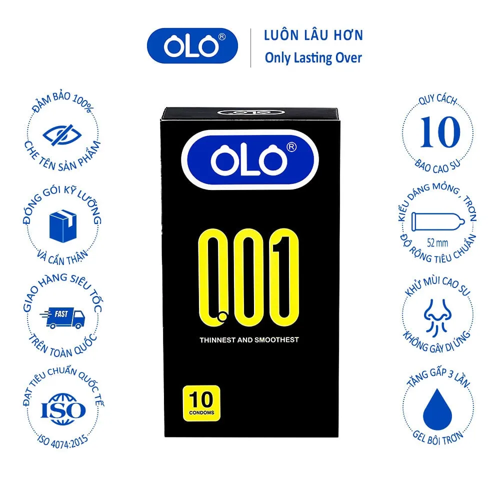 Bao cao su Olo 0,001 giá rẻ hương vani kingtoy.vn