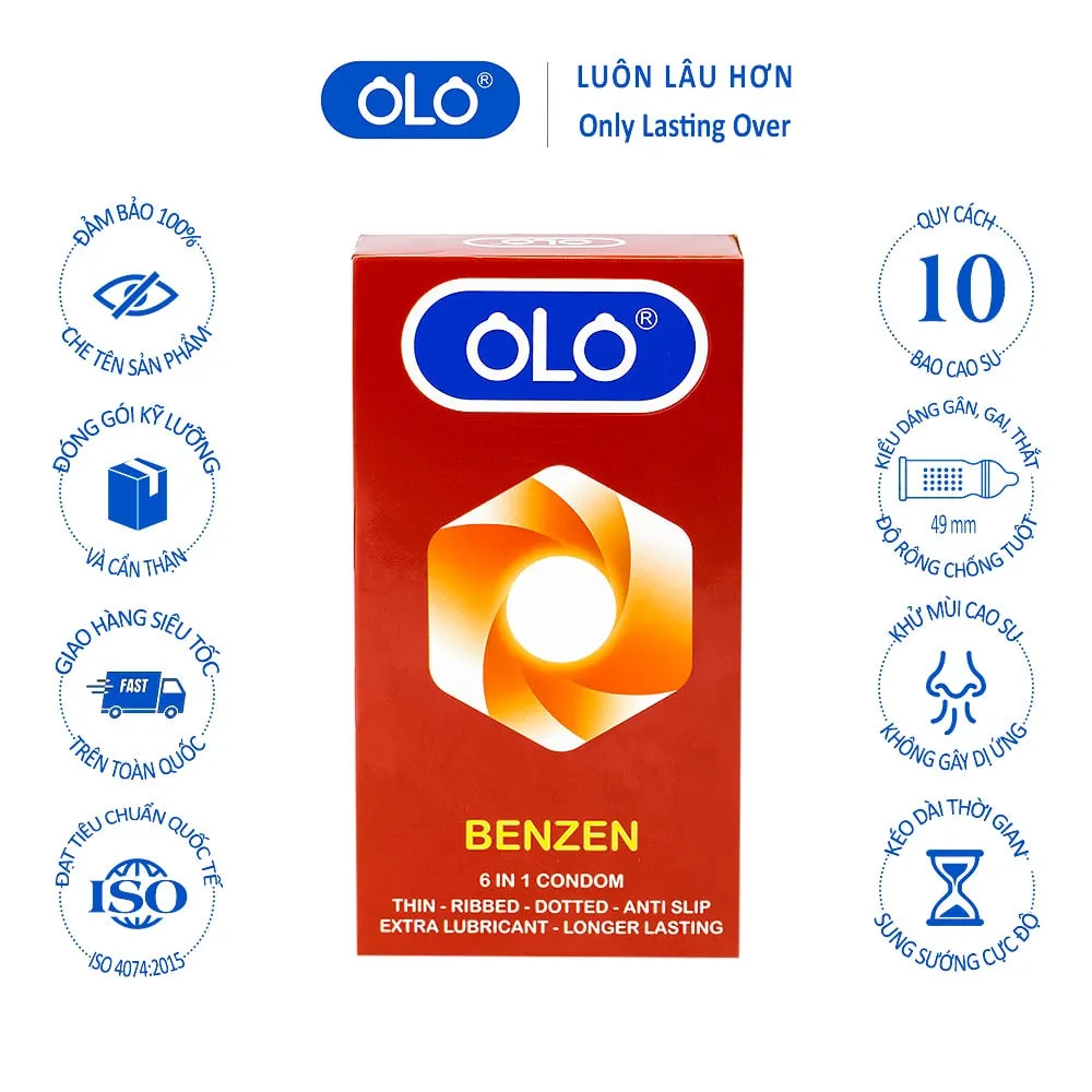 Bao cao su Olo Benzen giá rẻ 6 in 1 Kingtoy.vn