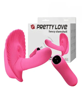Bộ sản phẩm Dương vật giả điều khiển từ xa Pretty love Fancy Clamshell 30 chế độ rung