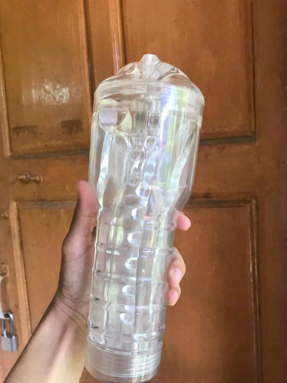 cốc thủ dâm đèn pin 25cm trong suốt