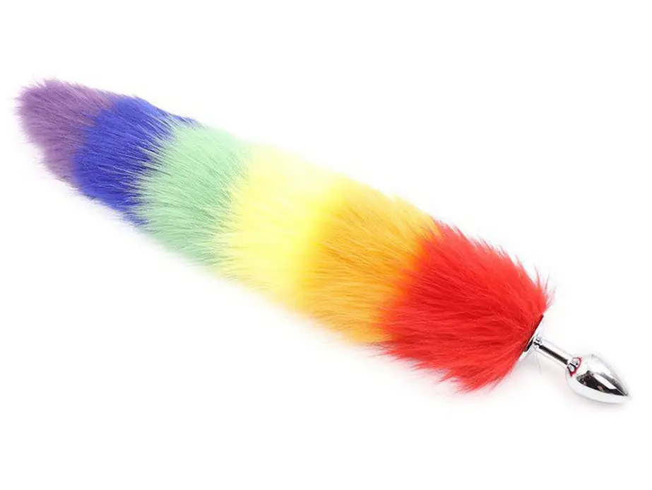 Sextoy hậu môn đuôi cáo chất liệu inox sáng bóng